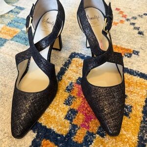 Amalfi Shimmering Black Heels